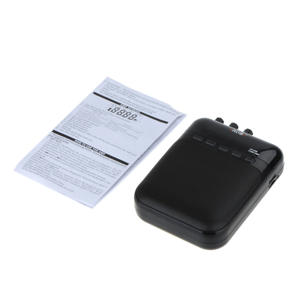 Ammoon AMP-01 5 Вт гитарный усилитель диктофон динамик TF слот для карт компактный портативный многофункциональный гитарный аксессуары