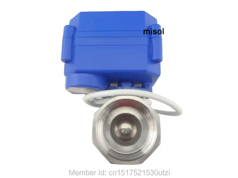 Моторизованный клапан G3/4 &quotDN20 (уменьшающий порт) 2 пути 12VDC CR01 нержавеющая сталь