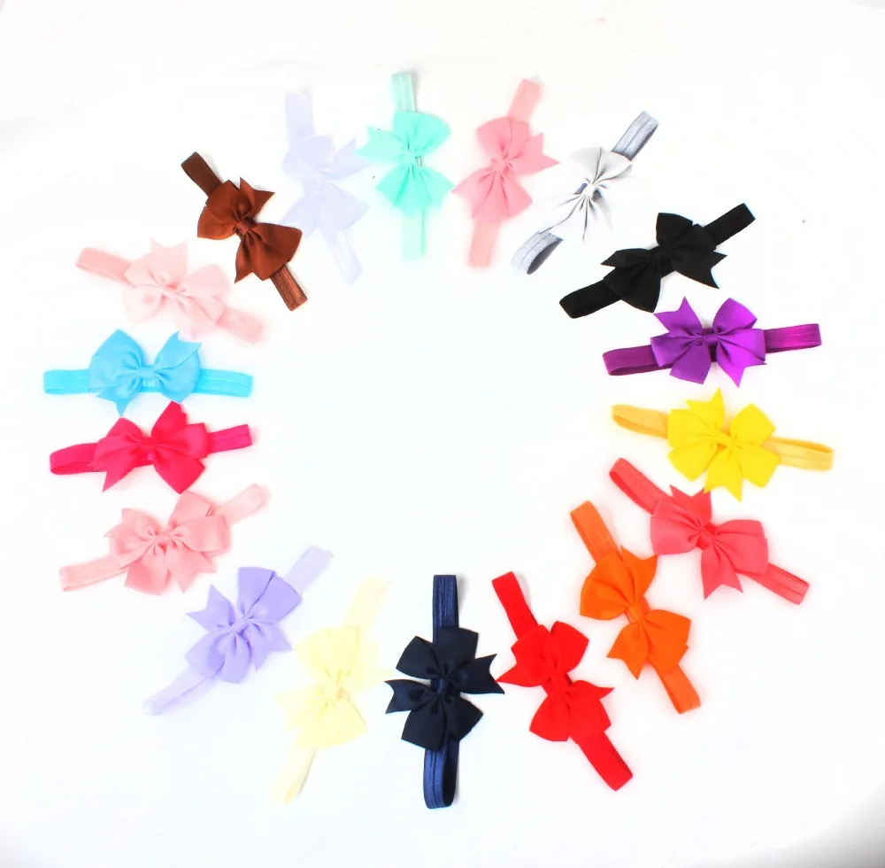 20pcs/lot DIY Big Grosgrain Ribbon Bow Headband Bowknot Headbands Hair bands Hair Ties Hair Accessories