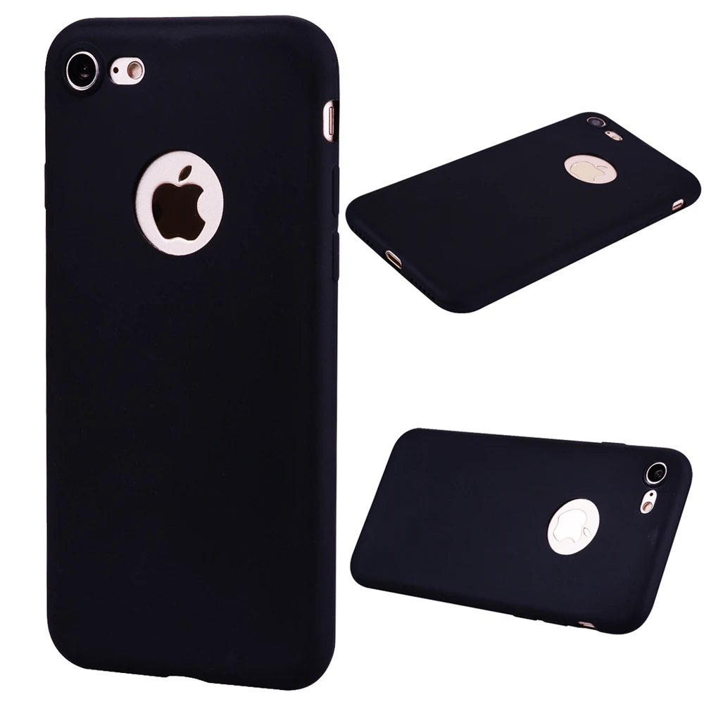 Simple Solid Color Ultrathin Soft TPU Cases for Apple iPhone 5 5s SE 6 6S 7 8 Plus X Fashion Cute Candy Anti-knock rubber Covers |