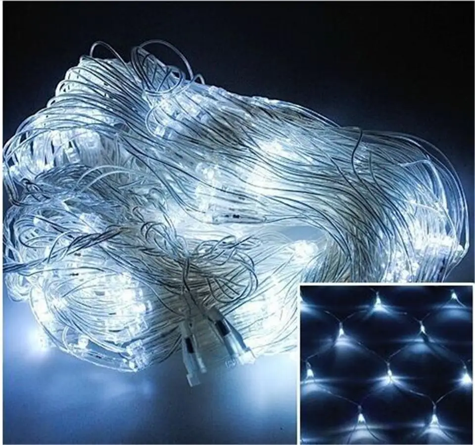 1,5X1,5 м 96LED строки открытый Рождественский декоративные свадебные Сетка Строка Фея Шторы гирлянды полосы праздник света