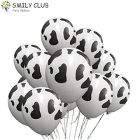 100 pcslot cartoon animals globos cow print latex balloons for farm theme birthday party decorations baby shower supplies