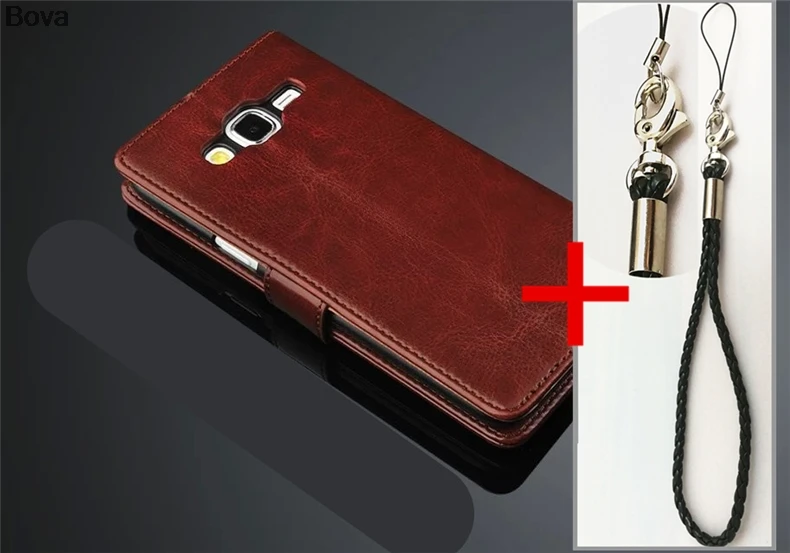Brown Lanyard 2 Для fundas samsung J5 держатель для карт чехол для samsung galaxy J5 кожаный чехол для телефона ультра тонкий кошелек флип-чехол - Цвет: Brown Lanyard 2