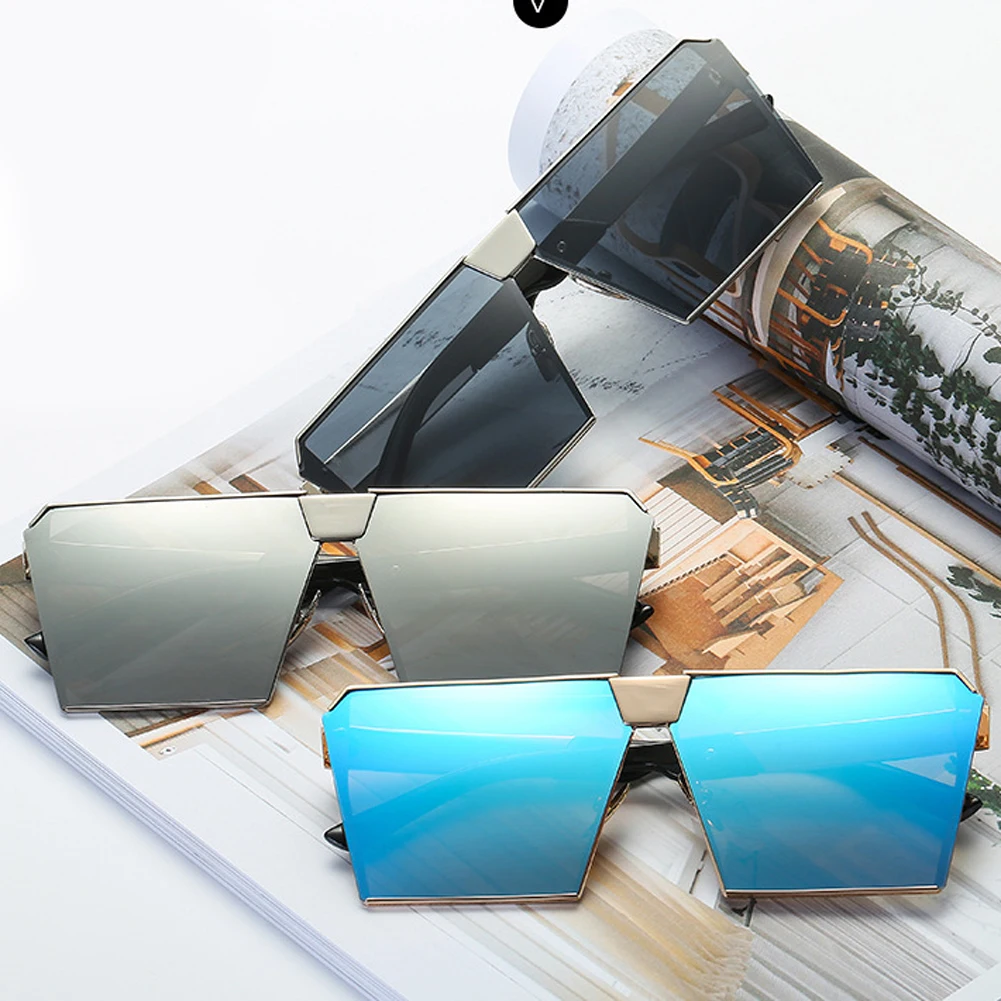 Для мужчин женщин более размер Квадратные Солнцезащитные очки стимпанк Новая