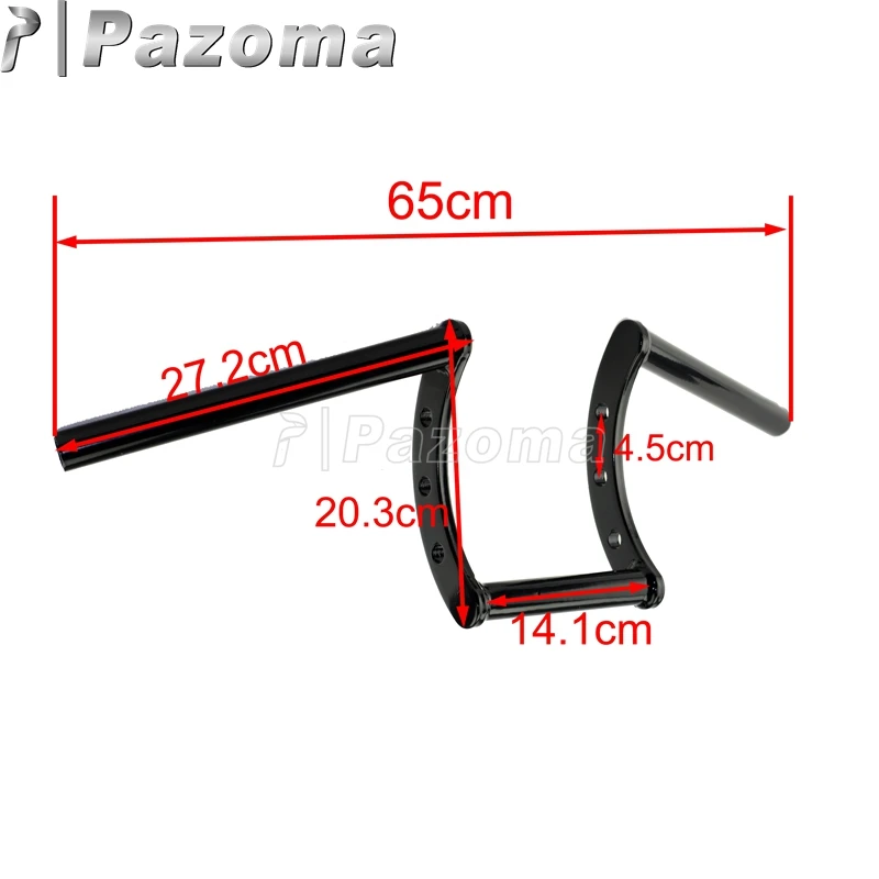 Мотоцикл PAZOMA Black Drag 1 &quotZ Bar руль для мотоцикла 25 мм Harley Custom Chopper Bobber|handlebars for harley|z