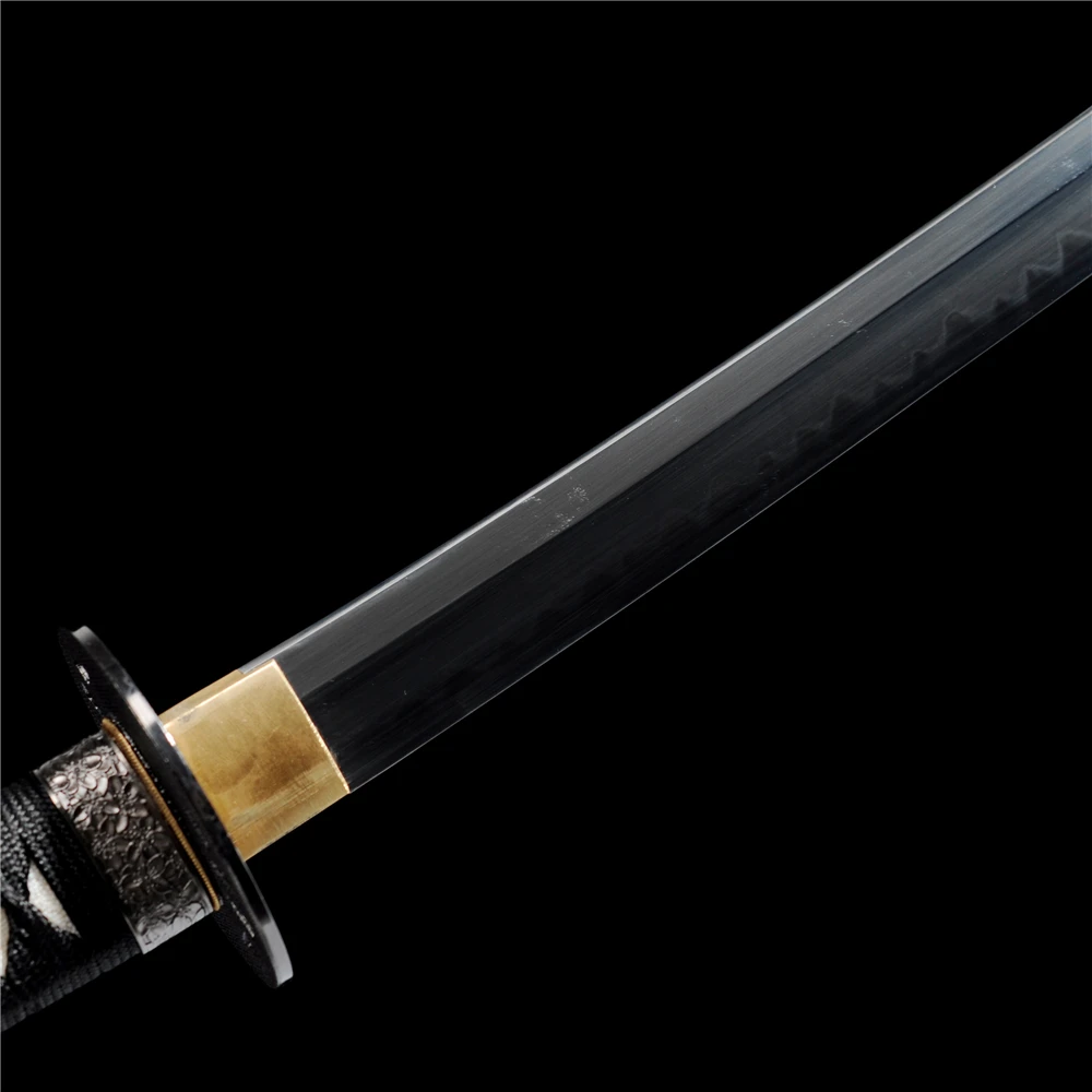 Ручная работа ТВ kill bill vol.1 японский самурайский меч катана t10 стальное лезвие настоящая Глина Ремесло Полный Тан сплава tsuba кожи