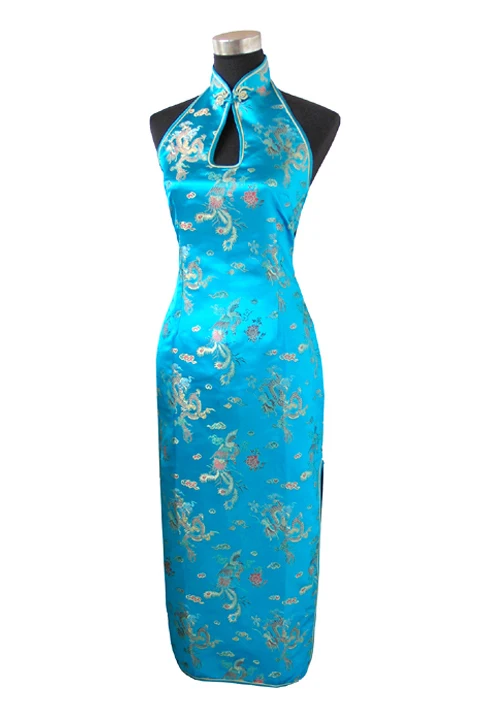 Лидер продаж красный китайский для женщин длинное Ципао Холтер Cheongsam спинки Костюм Платье размеры Размеры s m l xl XXL, XXXL Mujeres Vestidos J3401