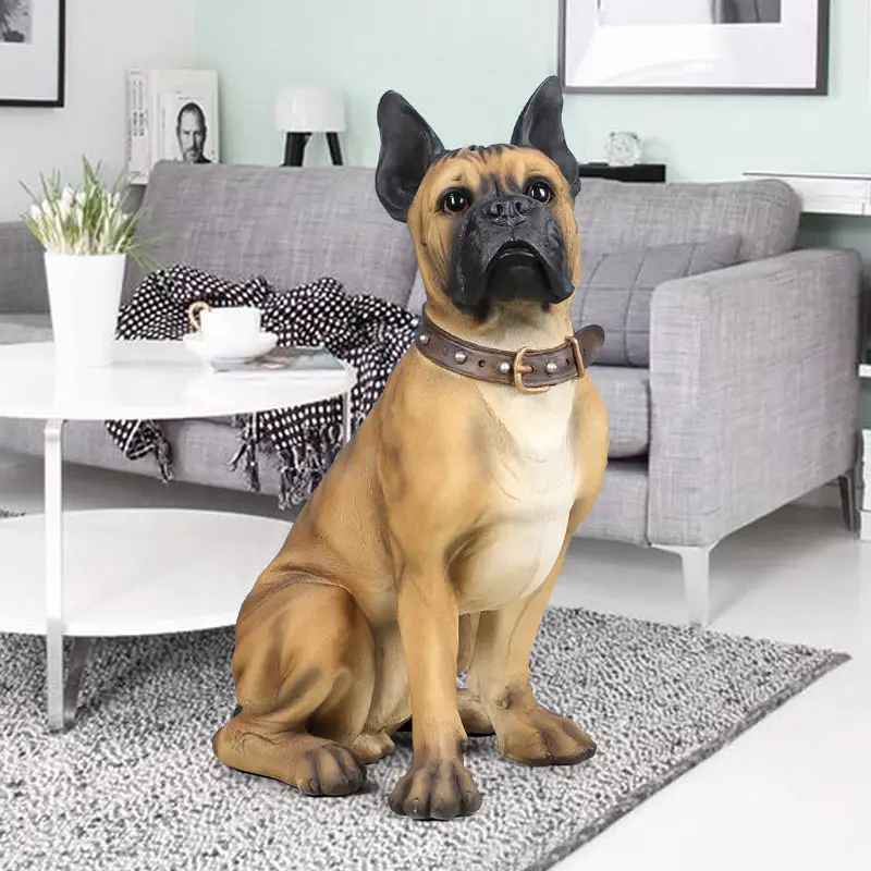 

European creative home living room decoration resin simulation dog model furnishings French ornaments