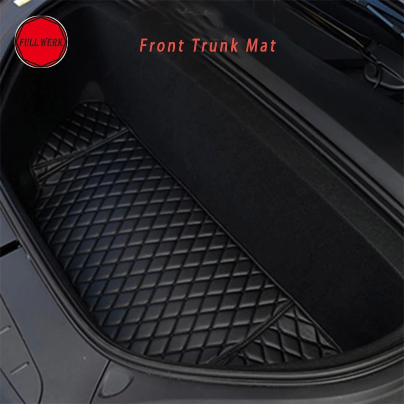 Bestellen Mikrofaser Leder Auto Vorn Hinten Kofferraummatte Sitz Zurück Pad Für Tesla Modell X 5 Sitze Cargo-Liner Wasserdichte Schutzfolie Zubehör