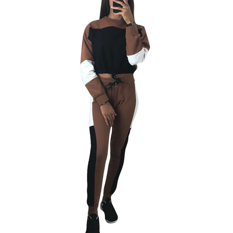 Sift 2019 женский спортивный костюм со шнуровкой модный обтягивающий Повседневный