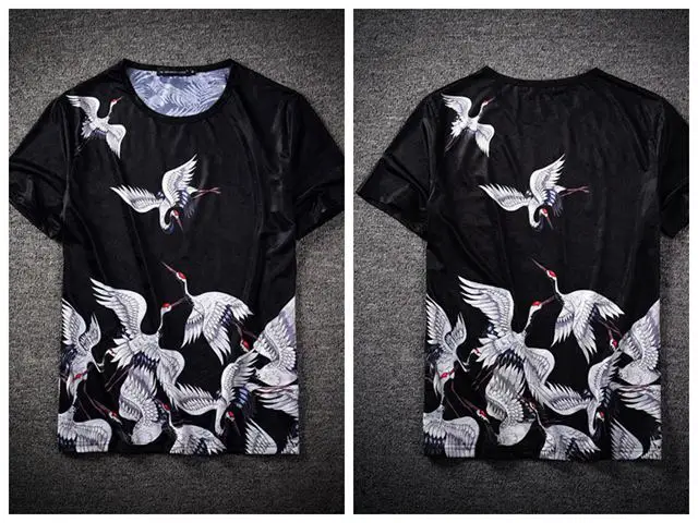 t shirt 02 Забавная 3D Японская уличная одежда, футболка в городском стиле для мужчин и женщин, новинка, 3D Рисунок кошки, рыбы, волны, короткий рукав, хип-хоп стиль, повседневные футболки - Цвет: t shirt 02