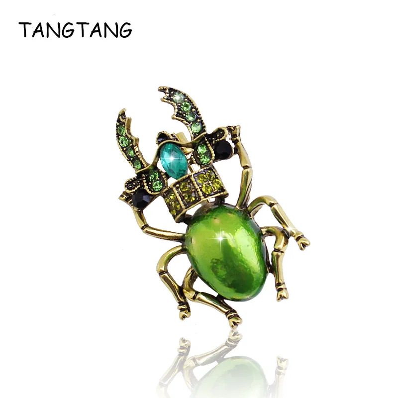 Нежные броши жуки корейской версии булавки зеленые масляные окрашенные ретро