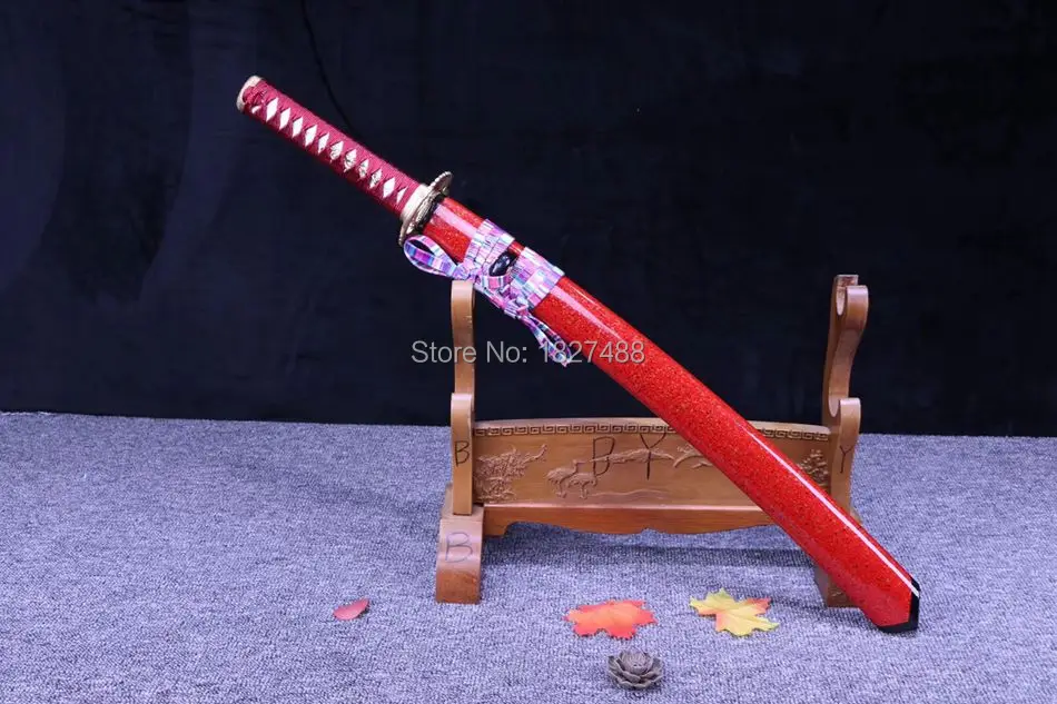 Сверхпрочный/острый резной дерево японский самурайский меч катана Ручная ковка