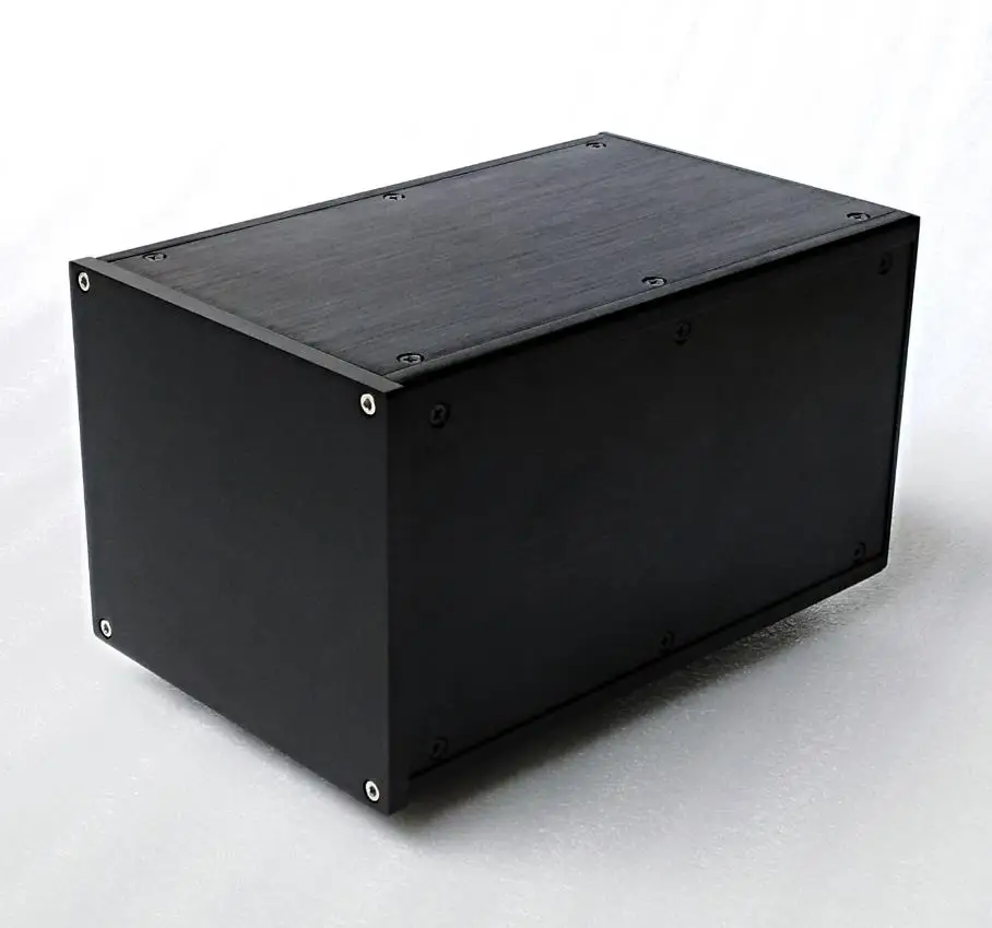 Черный алюминиевый усилитель шасси/Preamp/DAC декодер/трубка/коробка питания/AMP