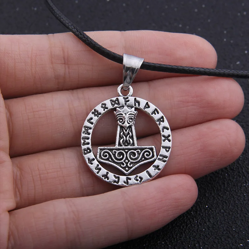 Дропшиппинг античное серебро сплав молоток Тора кулон ожерелье из нержавеющей