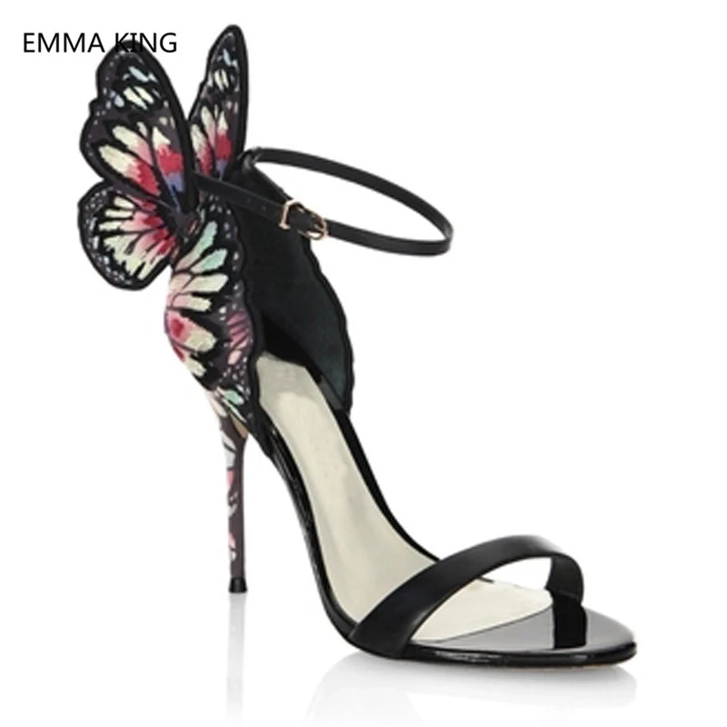 Женские сандалии гладиаторы на высоком каблуке украшенные кристаллами и