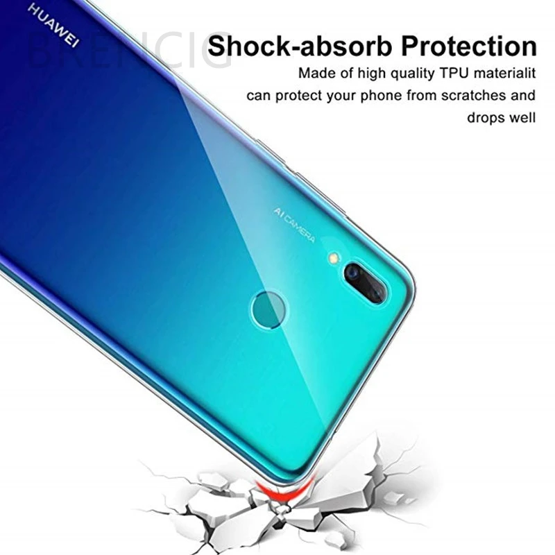 Для huawei P Smart 2019 Y9 Y7 Pro мягкий силиконовый прозрачный телефон задняя крышка для P20