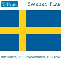 90150cm6090cm4060cm1521cm sweden national flag 3x5ft hanging flag