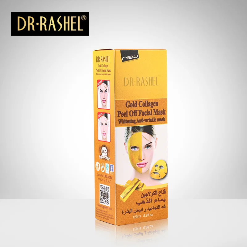 Face Mask Gold Collagen Peel Off Facial Maske Whitening Anti-Wrinkle Masker Beauty Masks DR.RASHEL 120 ML | Красота и здоровье