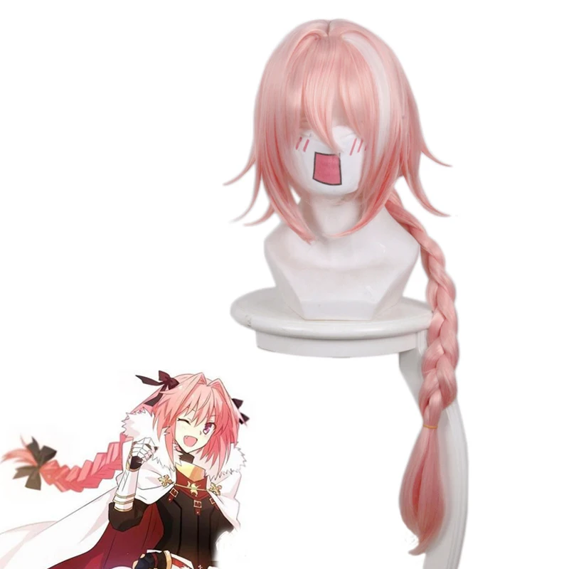 Аниме Fate/Apocrypha Rider парик аниме astolfo Косплей Костюм Fate Go мужские и женские Длинные Синтетические волосы парики для вечеринок на Хэллоуин