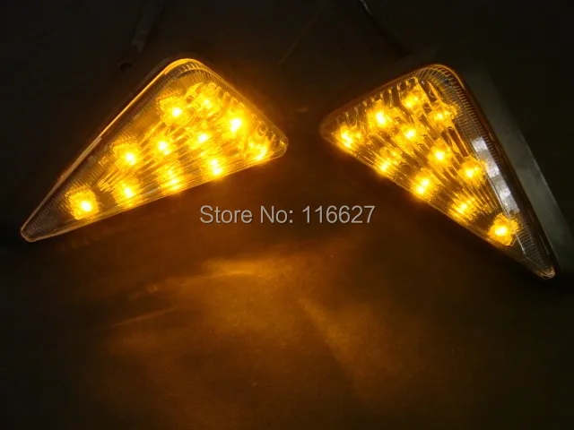 10 мм Чистый Евро LED заподлицо сигнала поворота для 1995-2007 Yamaha YZF R6 R1 600R 06 05 04 03