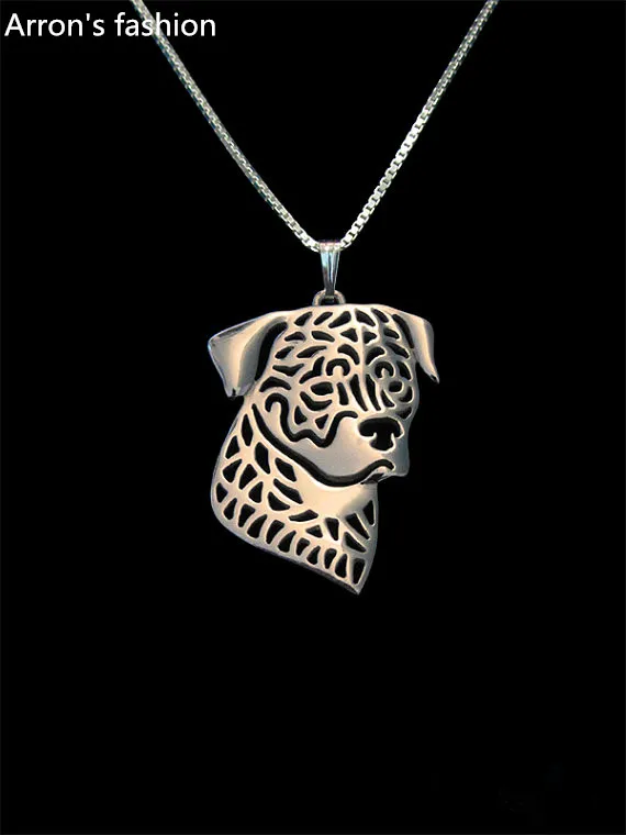Трендовое ожерелье с подвеской в виде ротвейлера женское золотое серебряное