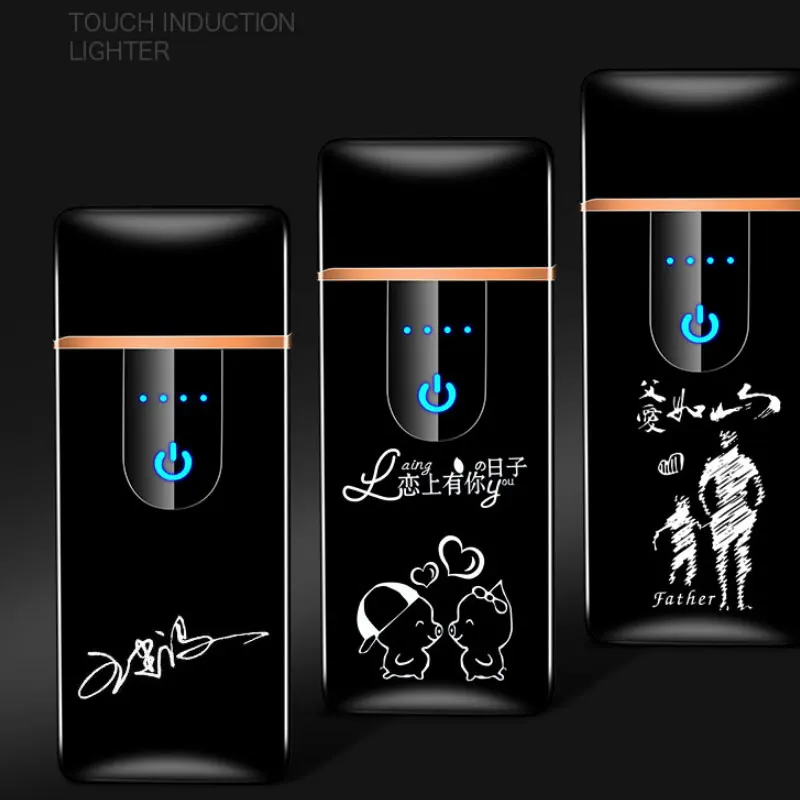 ЖК дисплей Интеллектуальный светодиодный сенсорный датчик Usb зарядка Зажигалка