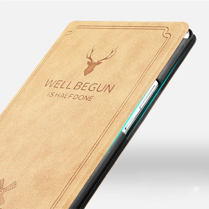 Флип чехол из искусственной кожи в стиле ретро с рисунком оленя для Huawei MediaPad M5 10