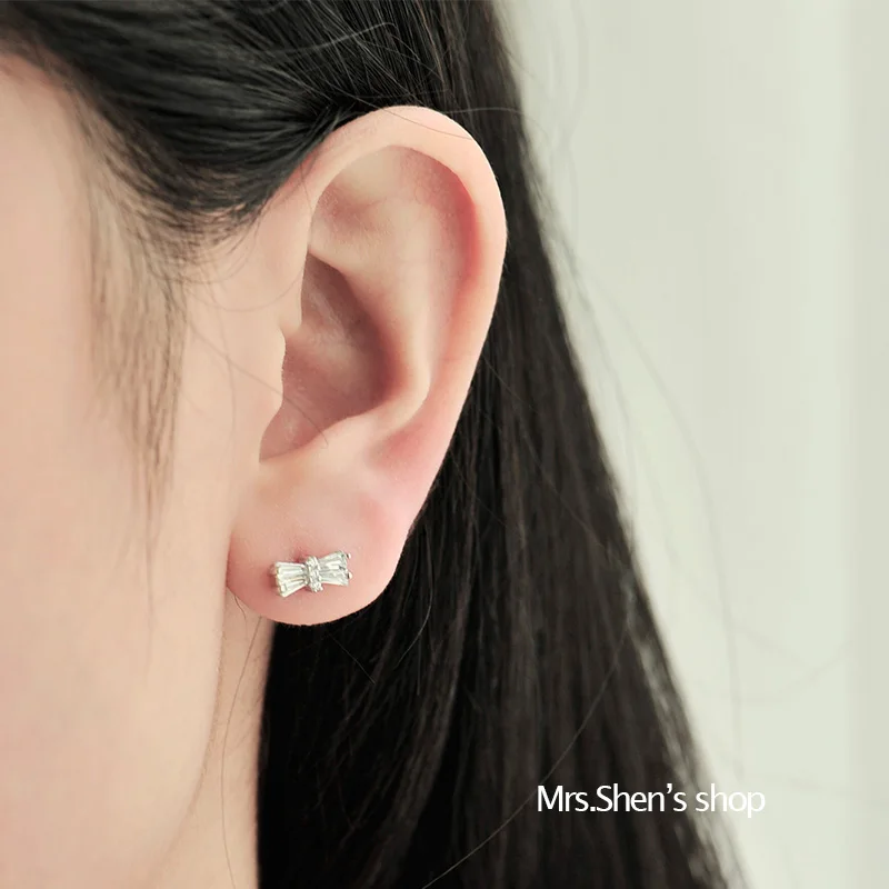 Г-жа Шен 78 пакета(ов) 925 Серебряных Бабочка Серьги игристые свежий сладкий женский