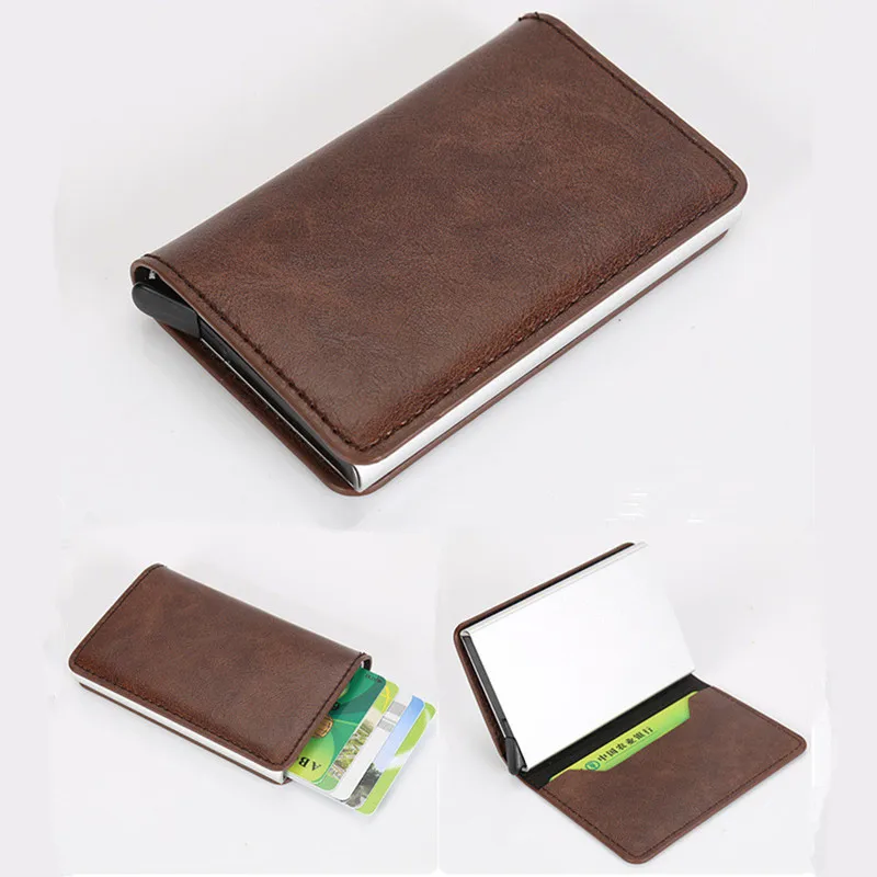 Кошелек ZOVYVOL Rfid мужской кошелек мини алюминиевый черный тонкий компактный Умный