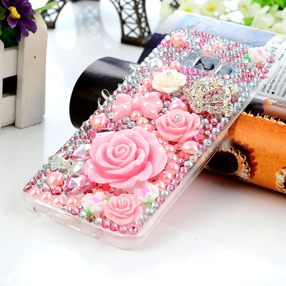3D ручной работы чехол для телефона с алмазными блестками Кристалл со стразами