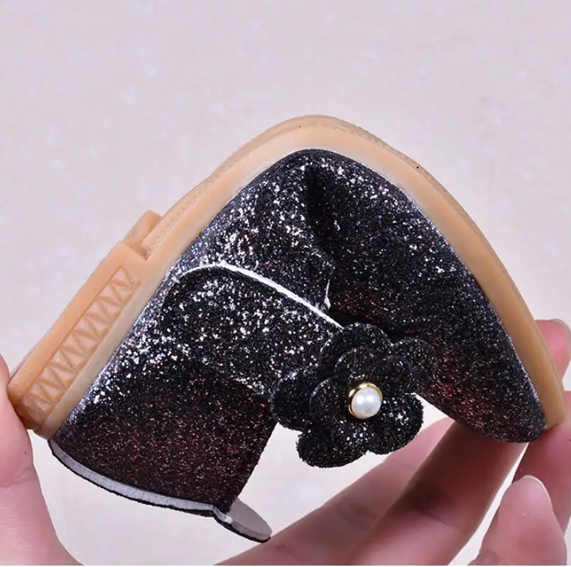 Детская обувь с цветочным рисунком для маленьких девочек платье блестками и