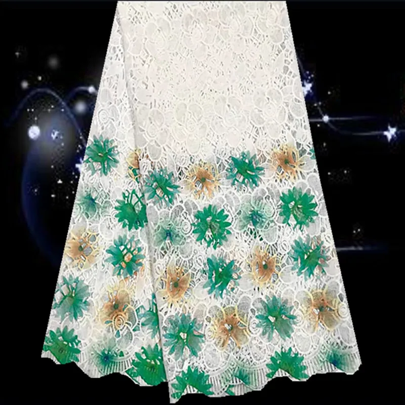ZPS73 Good Quality Colorful Guipure Lace Material Hot African Cord Fabric Cotton Printed Water Soluble Online | Дом и сад