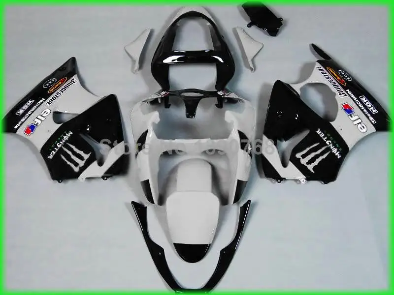 

Высококачественный обтекатель из АБС-пластика для Kawasaki ZZR600 2005 2006 2007 2008 белый черный комплект обтекателей Ninja ZZR600 05 06 07 08 CZ79