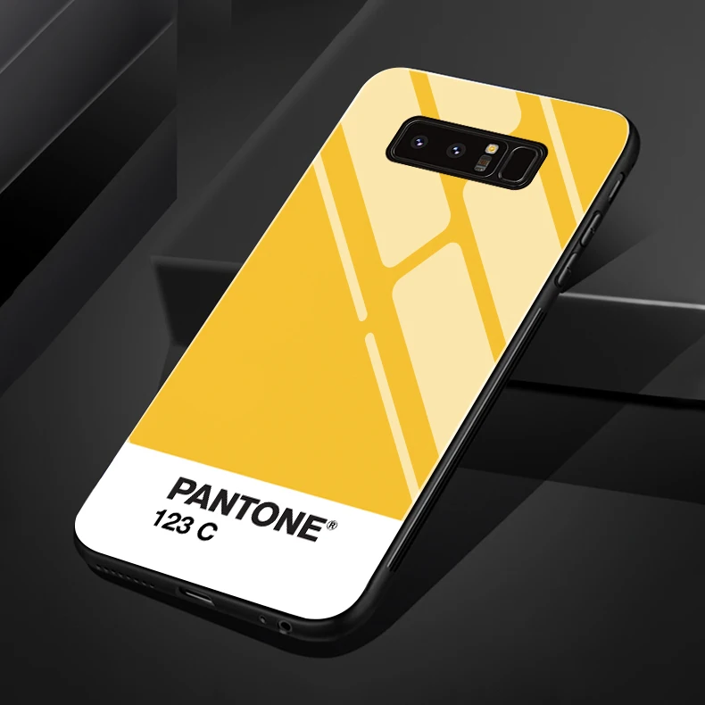 2 Новые Pantone для samsung S8 S8plus S9 S9plus note8 note9 S10 S10plus Цвет закаленное стекло чехол для телефона - Цвет: 2