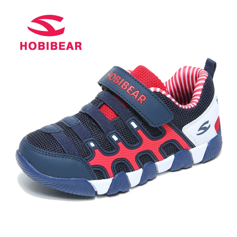Sport Children Shoes Boys Sneakers For Girls Running Mesh Fabric Leather Breathable Kids Sneaker Hook&ampLoop School | Детская одежда и
