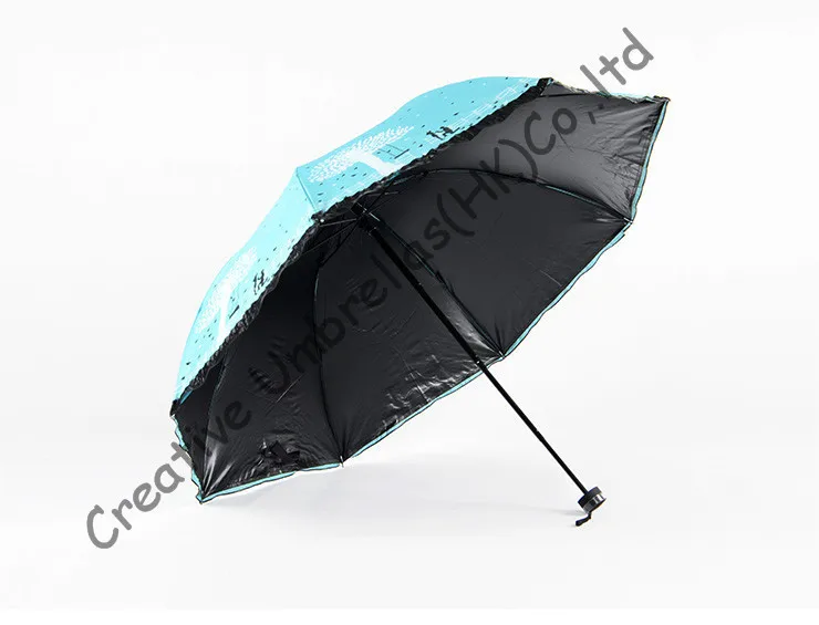 

Imitation paradise,three fold, lacing fringe,manual,windproof,bag parasol,UV protecting,black coating,autumn umbrella