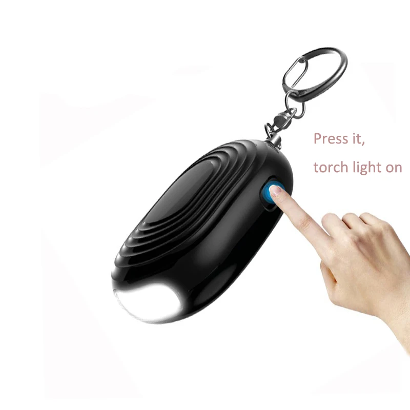 Black color women attack alarm Torch light super loud personal safety kids security | Безопасность и защита