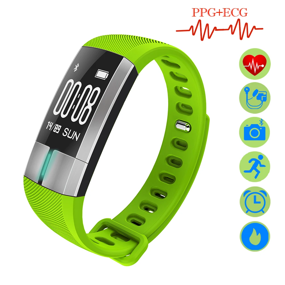 ZUCOOR Smart Band Bracelet Blood Pressure Tonometers RB47 Pedometer Fitness Step-meter Wearable Devices ECG+PPG Pulse Monitor |