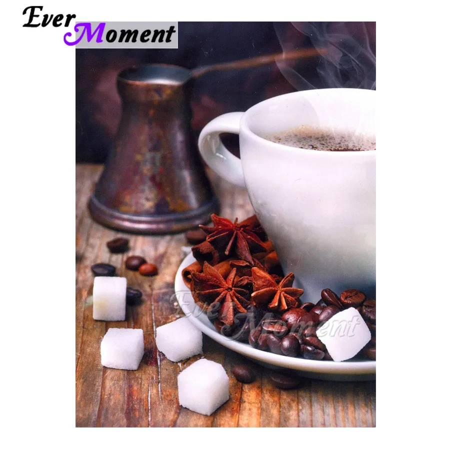 Ever Moment Diamond Painting Full Square Coffee Sugar Seasoning Decoration Picture Of Rhinestone Embroidery 3F840 | Дом и сад