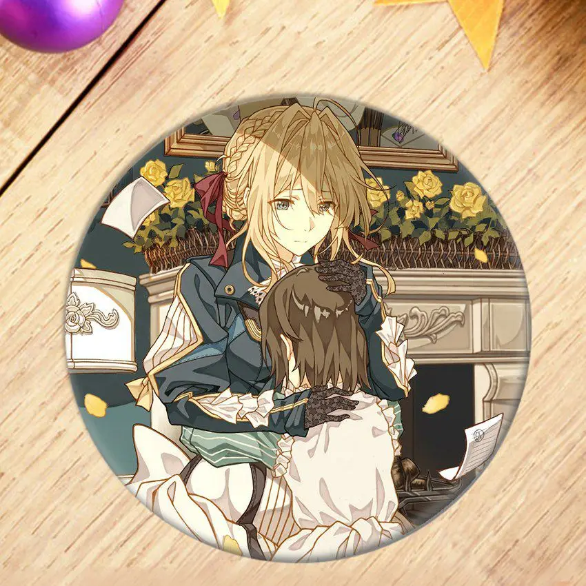 Распродажа 1 шт. значок черного Батлера косплея фиолетовая брошь Evergarden блестящие