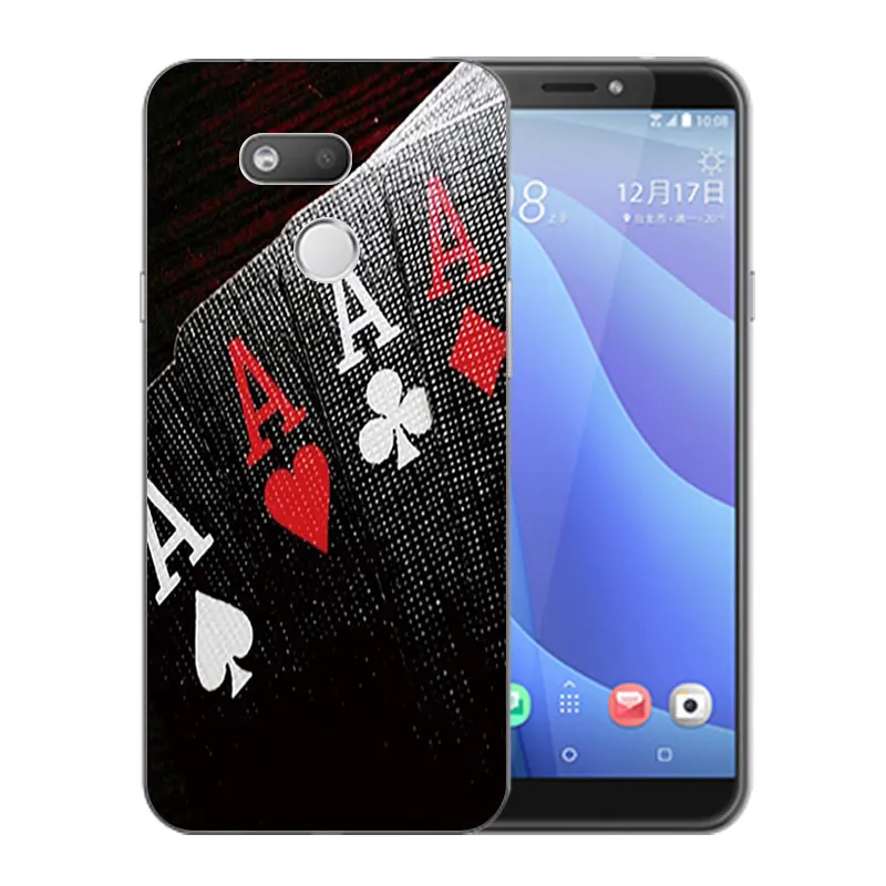 5.7 inch For HTC Desire 12s Phone Cases Ultrathin Clear Marb Painted D12S Soft Silicone Full Protector |