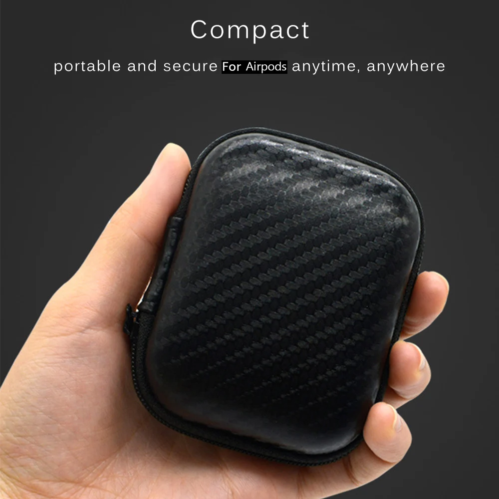 Противоударная сумка для наушников из искусственной кожи AirPods коробка хранения