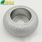 SHDIATOOL 75 мм x 30 мм вакуумная пайка Алмазный Выпуклый шлифовальный круг для мрамора гранита и кварцевого профиля колеса