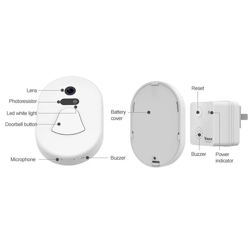 HD Wifi дверной звонок камера беспроводная IP дверная камера бесплатное Облачное хранилище фото Ночное Видение безопасности видео дверной звонок Q