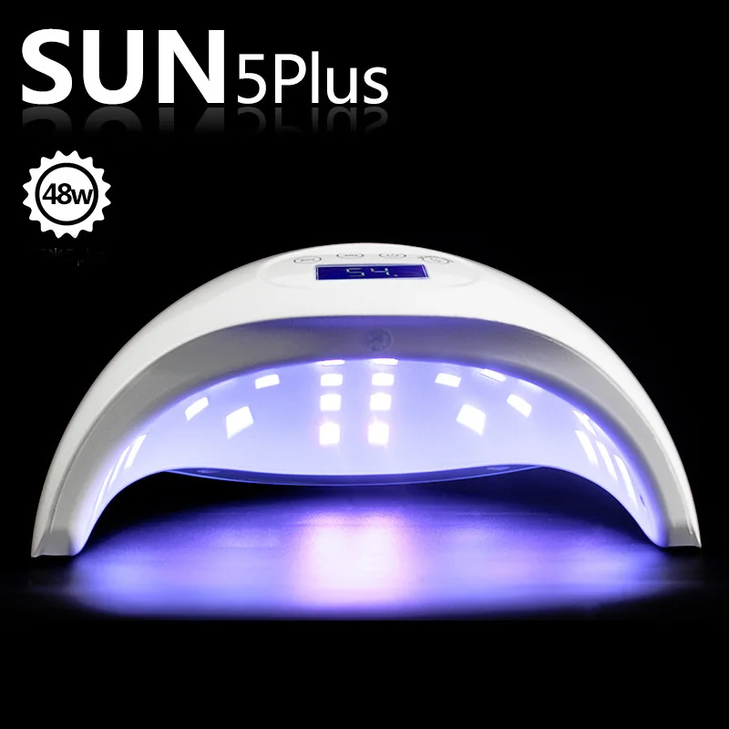 ANGNYA SUN5 plus 48 Вт двойная УФ лампа для всех типов геля 24 светодиода ногтей 30s/60s/99s