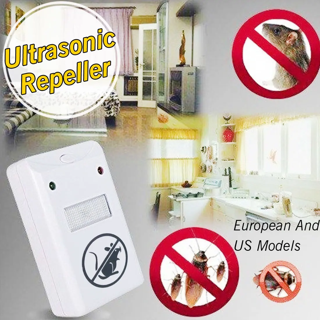 Ультразвуковой электронный репеллент для мышей и грызунов 1 шт. | Дом сад