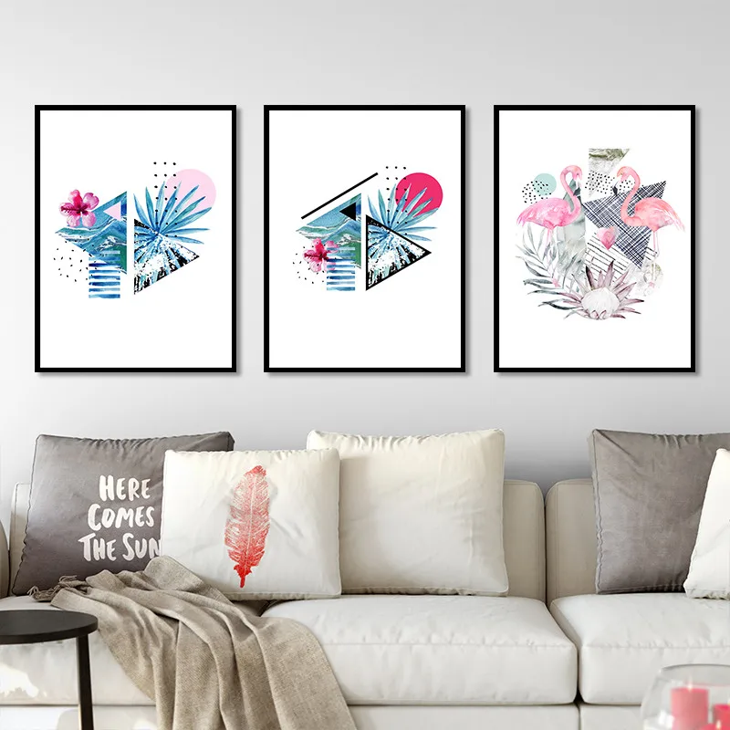 Лидер продаж в скандинавском стиле лист цветок геометрическая фигура птица