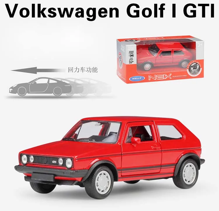 WELLY литье под давлением 1:36 оттягивание Volkswagen Golf GTI классическое моделирование VW модель автомобиля металлический игрушечный автомобиль для детей Коллекция подарков