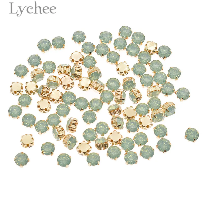 Lychee Life 6 мм опал Красочные Стразы для шитья с кристаллами DIY швейный материал